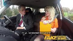 Fake driving school mature guy spunks over blonde bombshell georgie lyall